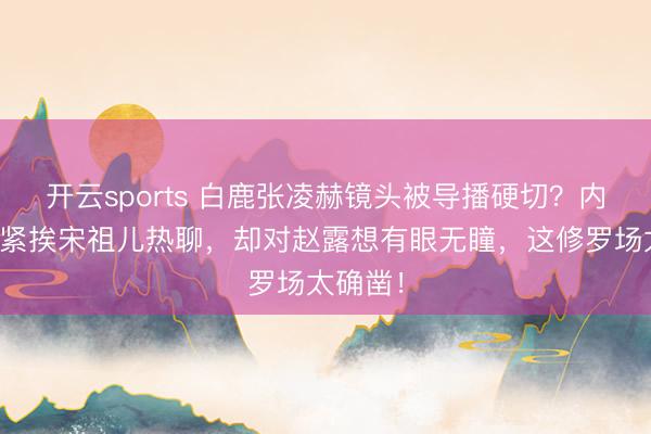 开云sports 白鹿张凌赫镜头被导播硬切？内场座位紧挨宋祖儿热聊，却对赵露想有眼无瞳，这修罗场太确凿！