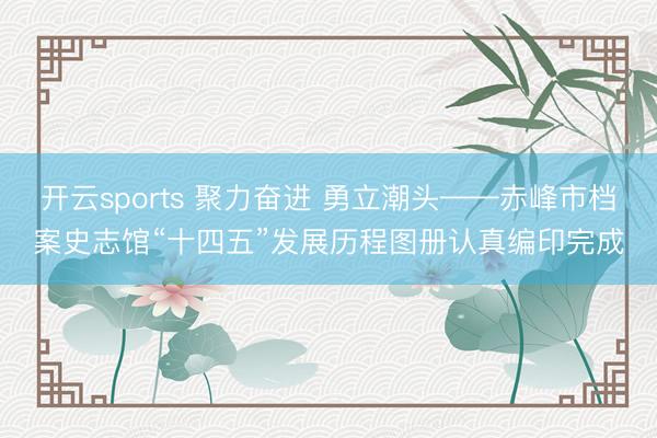 开云sports 聚力奋进 勇立潮头——赤峰市档案史志馆“十四五”发展历程图册认真编印完成