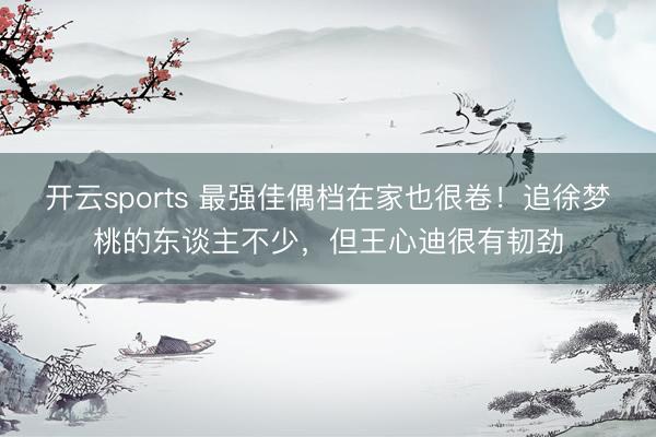 开云sports 最强佳偶档在家也很卷!追徐梦桃的东谈主不少,但王心迪很有韧劲